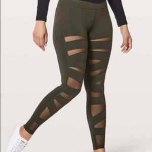 Lululemon Wunder Under High Rise Tech Mesh Legging